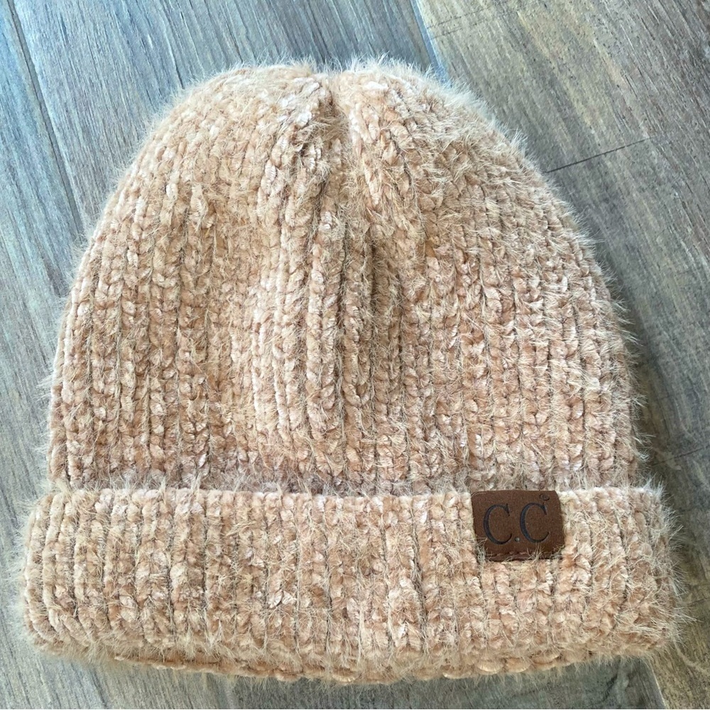 C.C. Tan and Cream Beanie